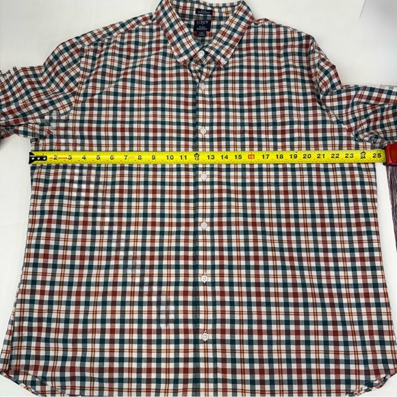 LOT OF 2 J. Crew Men’s XXL Slim Untucked Cotton Shirts Plaid Button Down Preppy - Picture 5 of 16